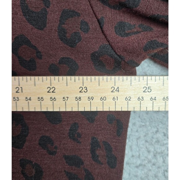 Ann Taylor Open Front Leopard Cardigan Large Brown Black Trendy Fall Workwear - Picture 7 of 14